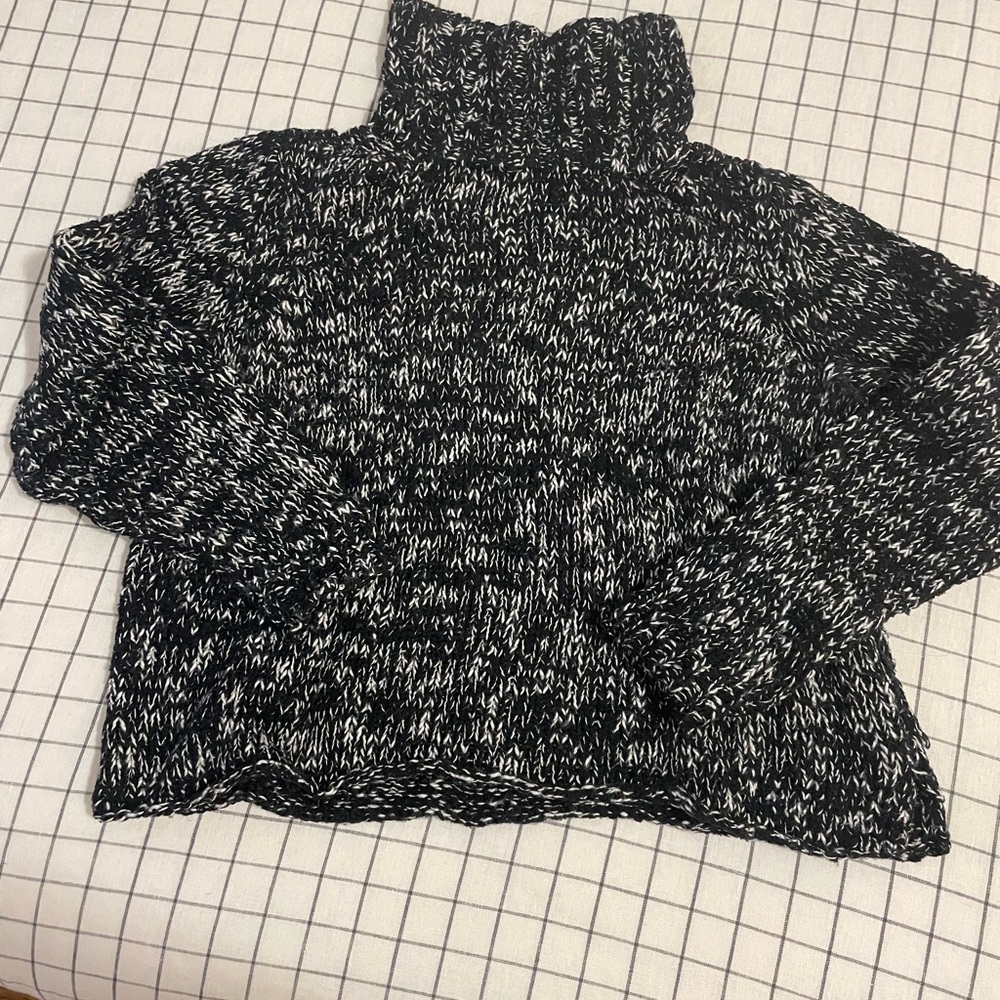 Eileen Fisher Organic Cotton Mock-Neck Sweater Size Medium